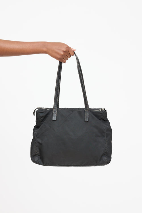 Prada Nylon Contrast Stitch Tote