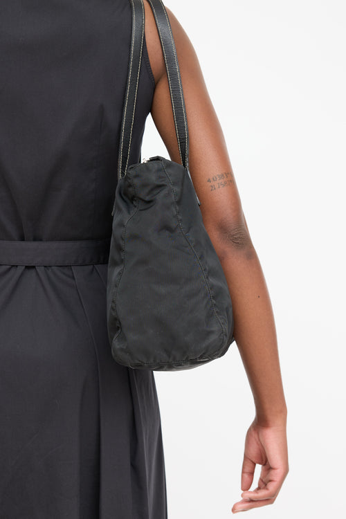 Prada Nylon Contrast Stitch Tote