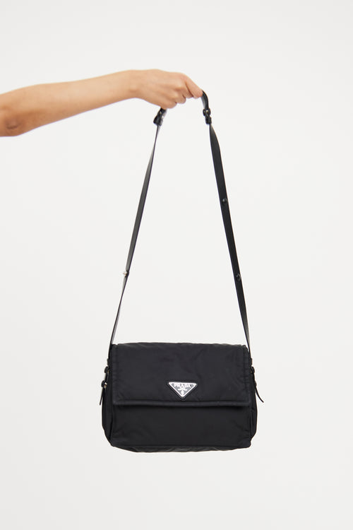 Padded Re-Nylon Traveller Shoulder Bag