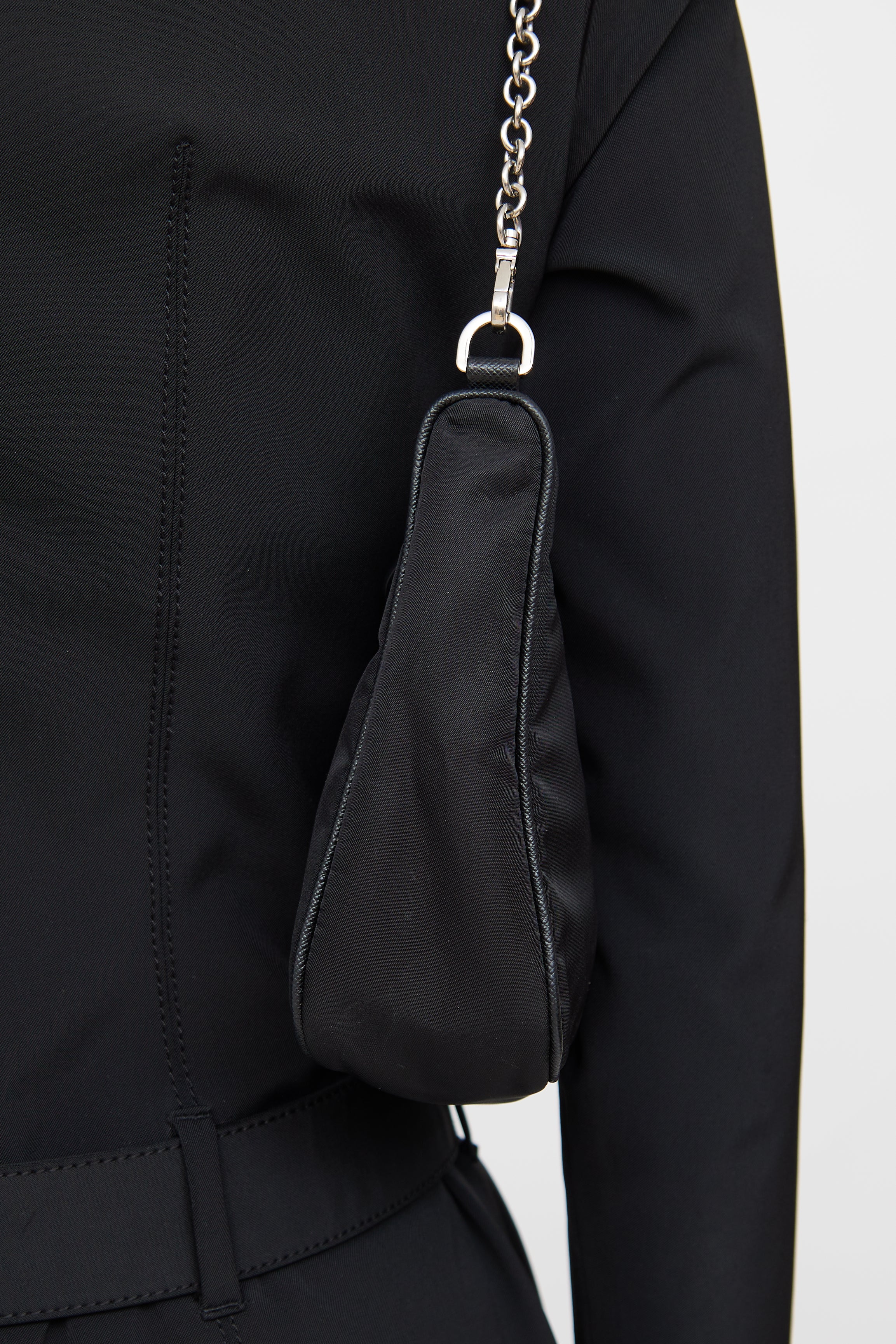 Prada Black Nylon 2005 Re-Edition Bag