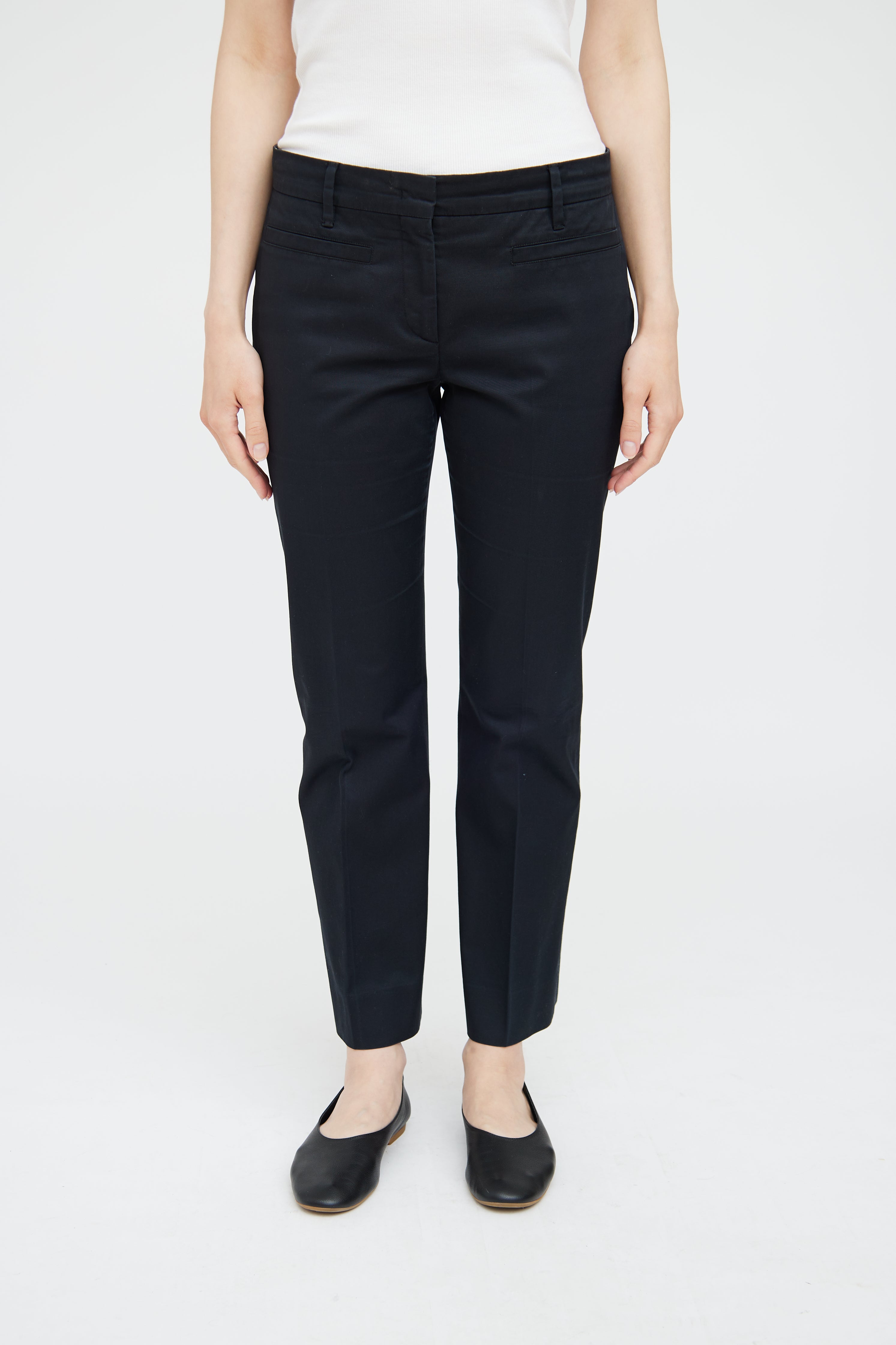 Prada Black Straight Leg Pant