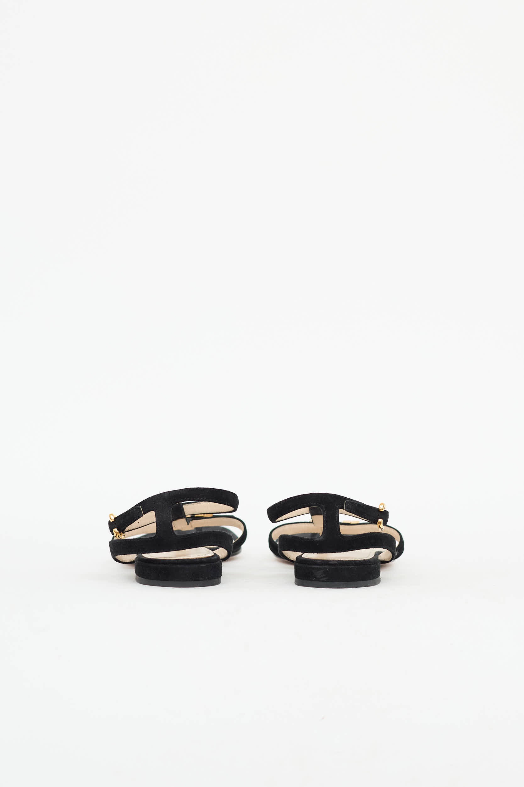Prada Suede Logo Sandal