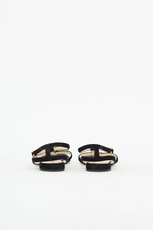 Prada Suede Logo Sandal
