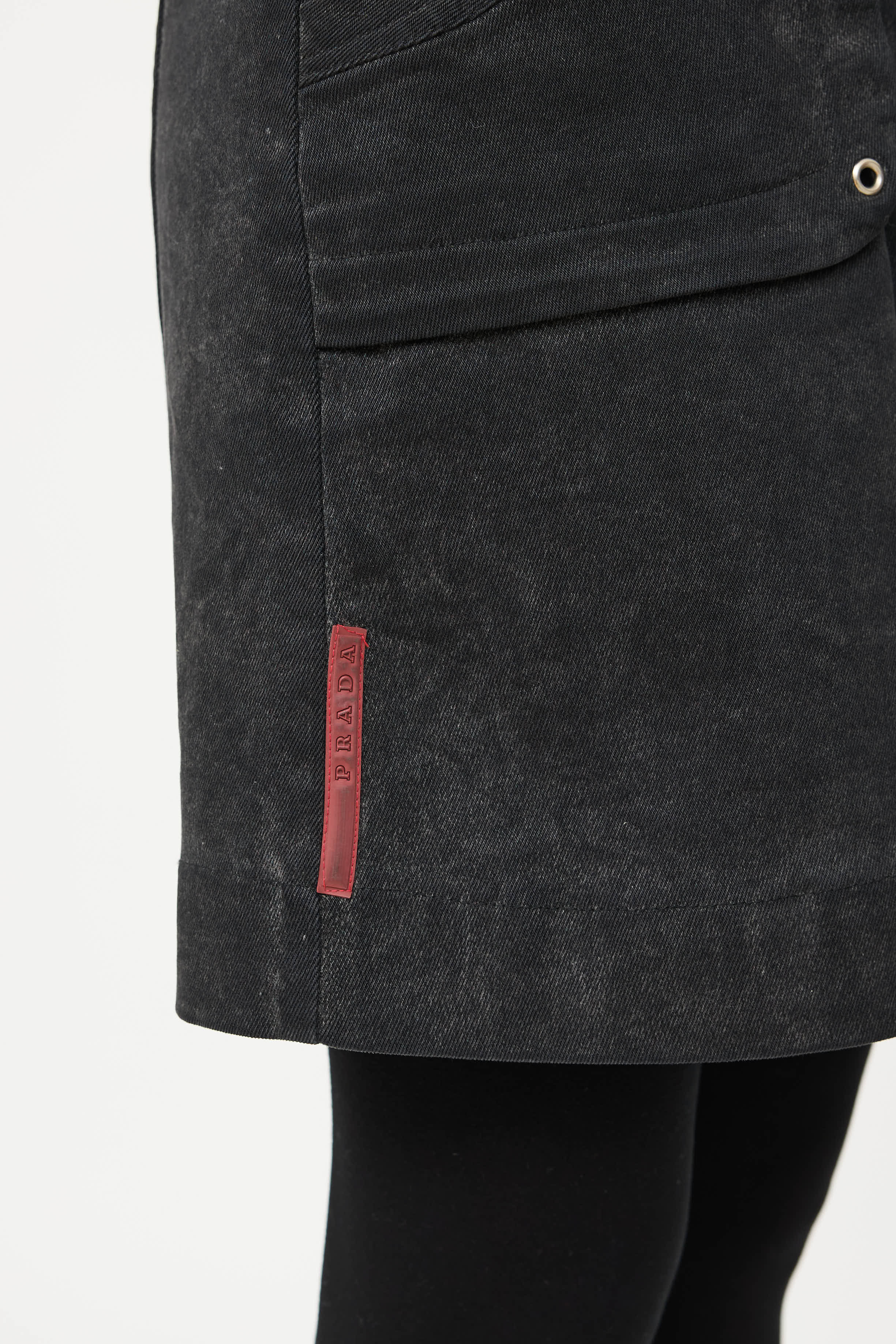 PradaPadded Belted Denim Coat
