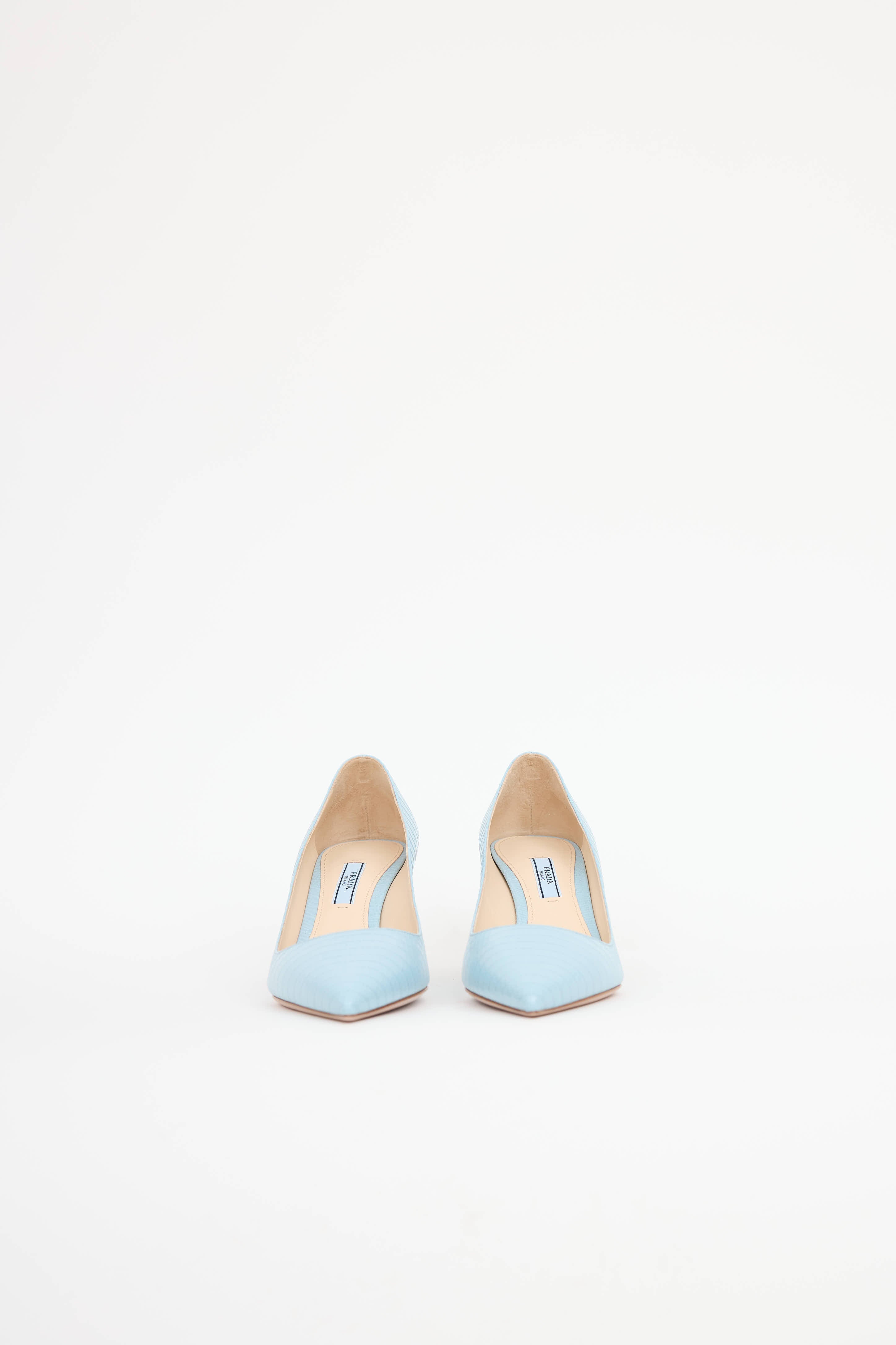PradaCroc Embossed Pump