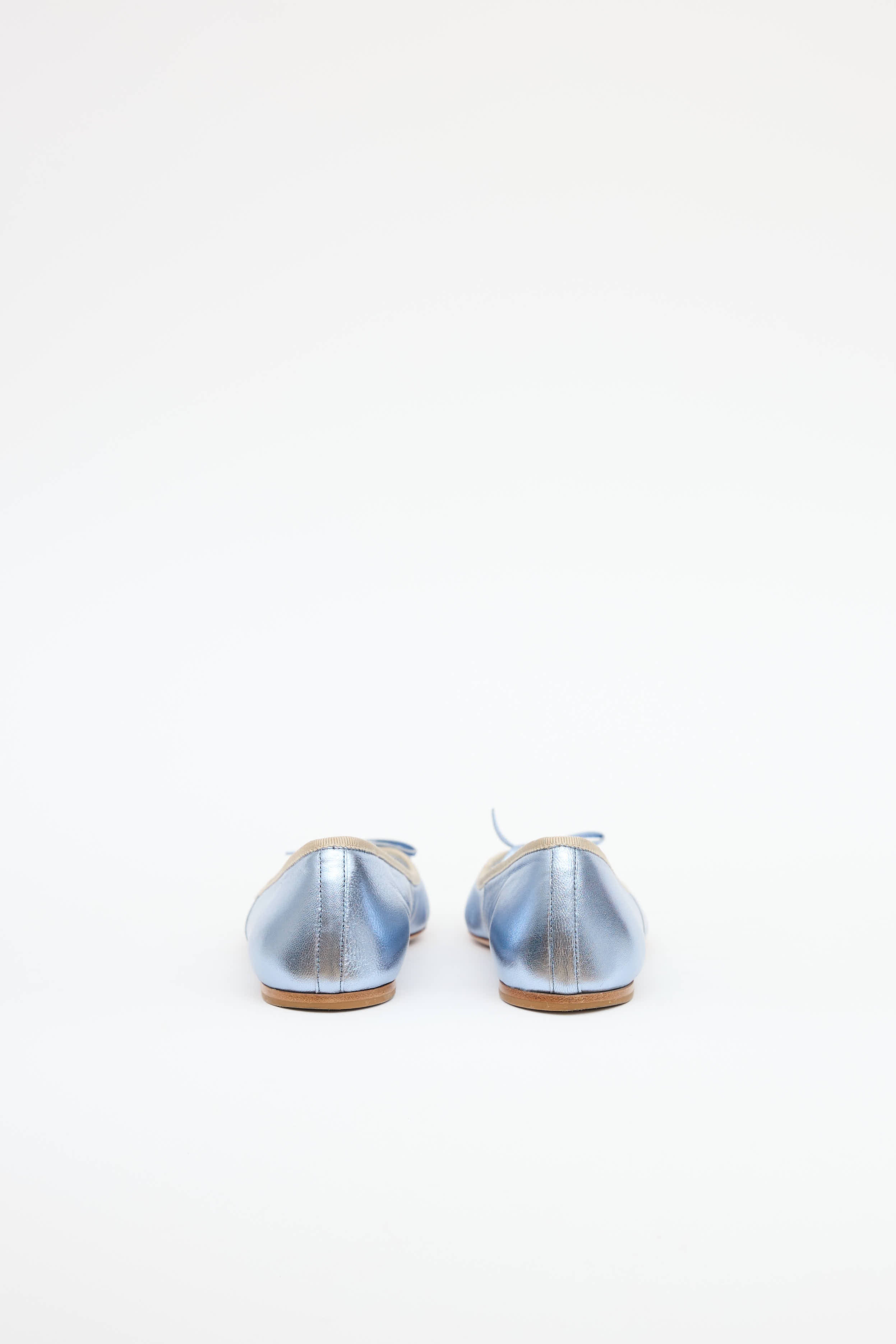 Prada Metallic Bow Flat