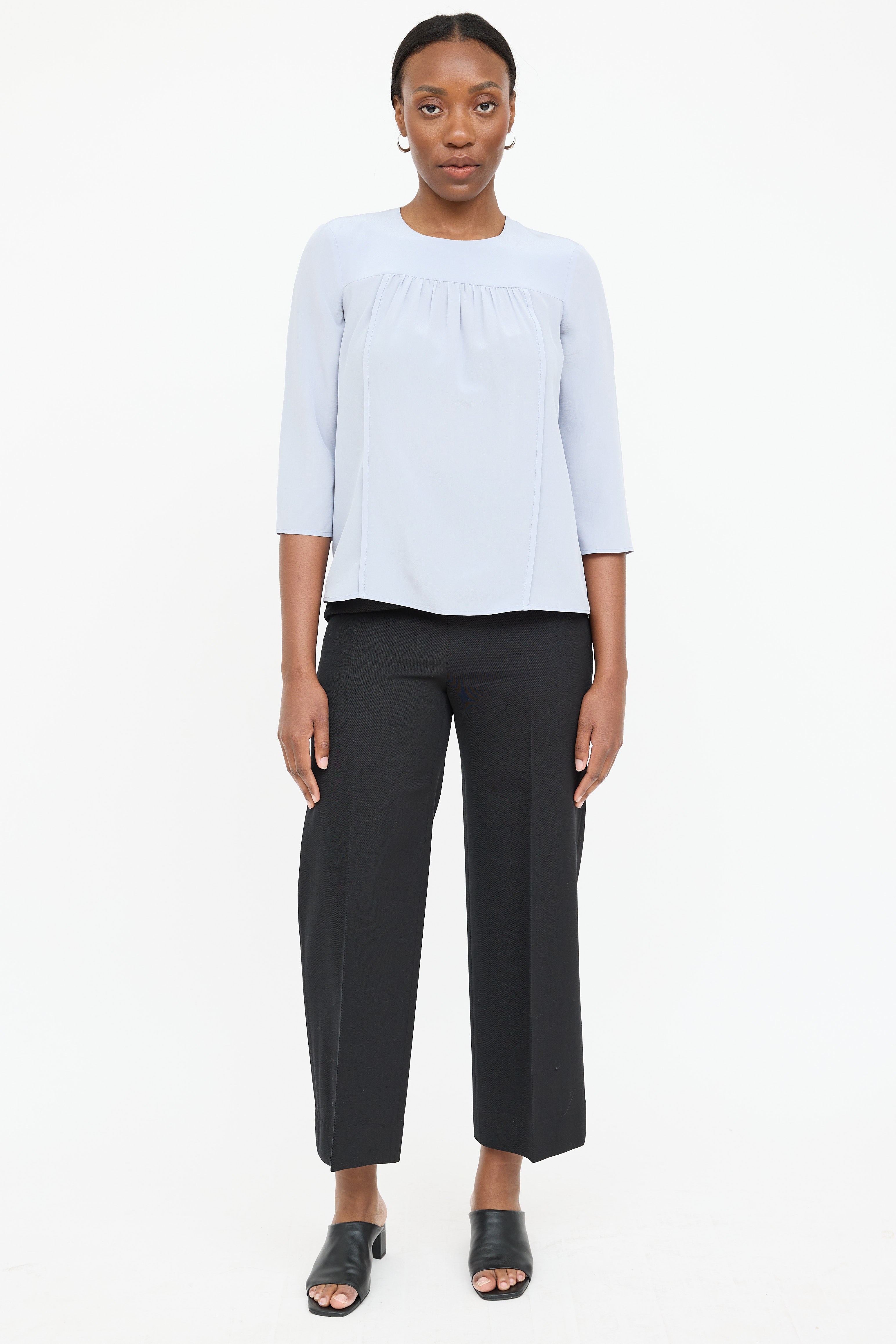 Prada Silk Pleated Top