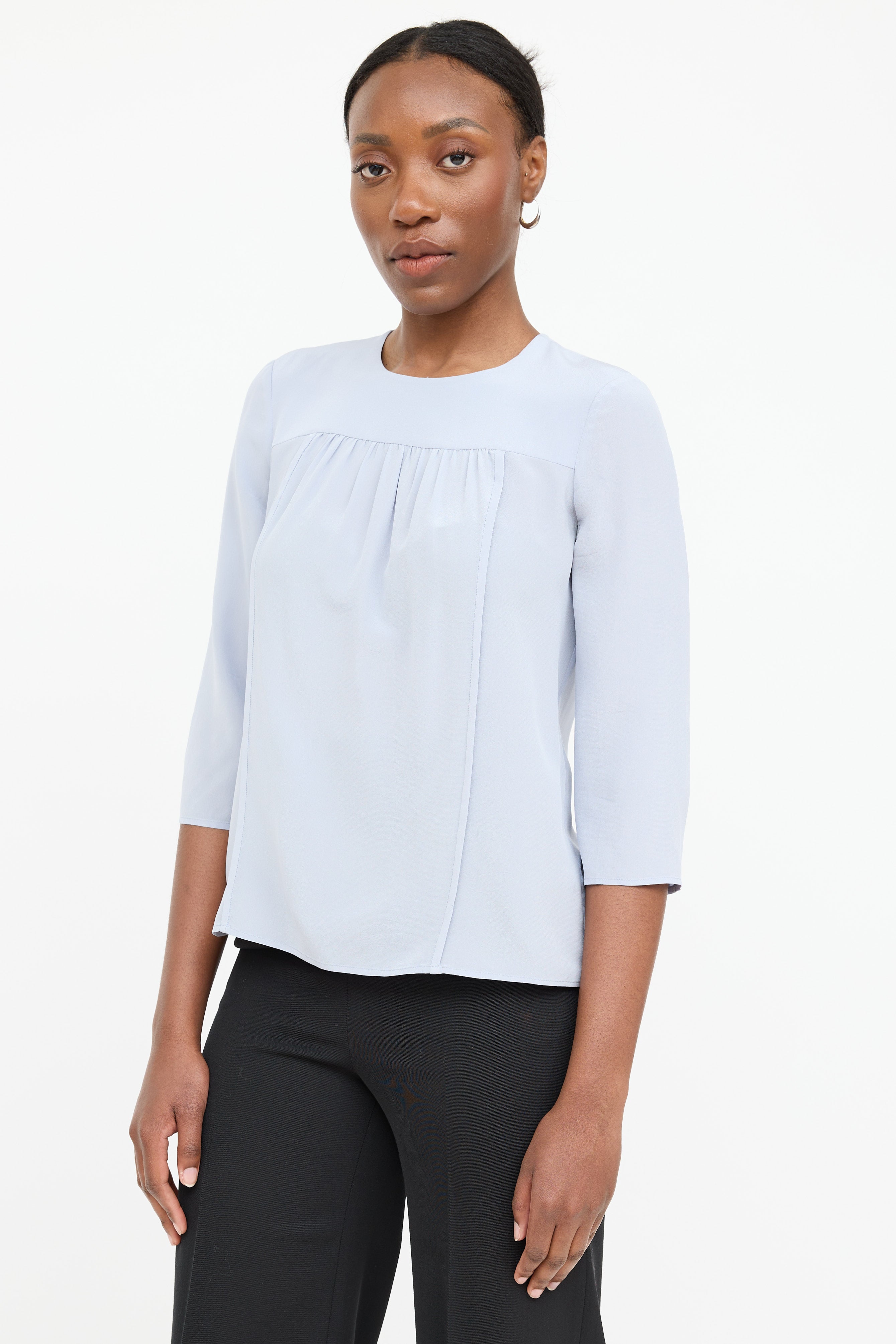 Prada Silk Pleated Top