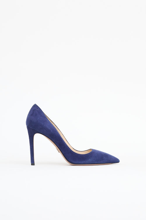 Prada Suede Pointed Toe Pump