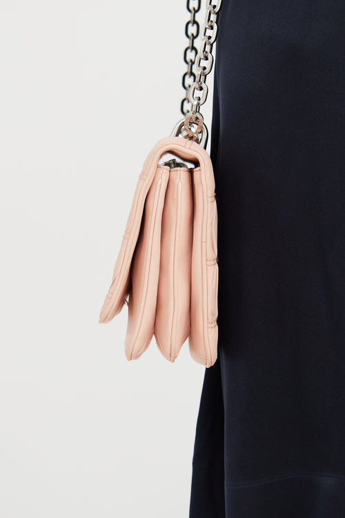 Prada Pink Nappa Gaufre Leather Chain Bag