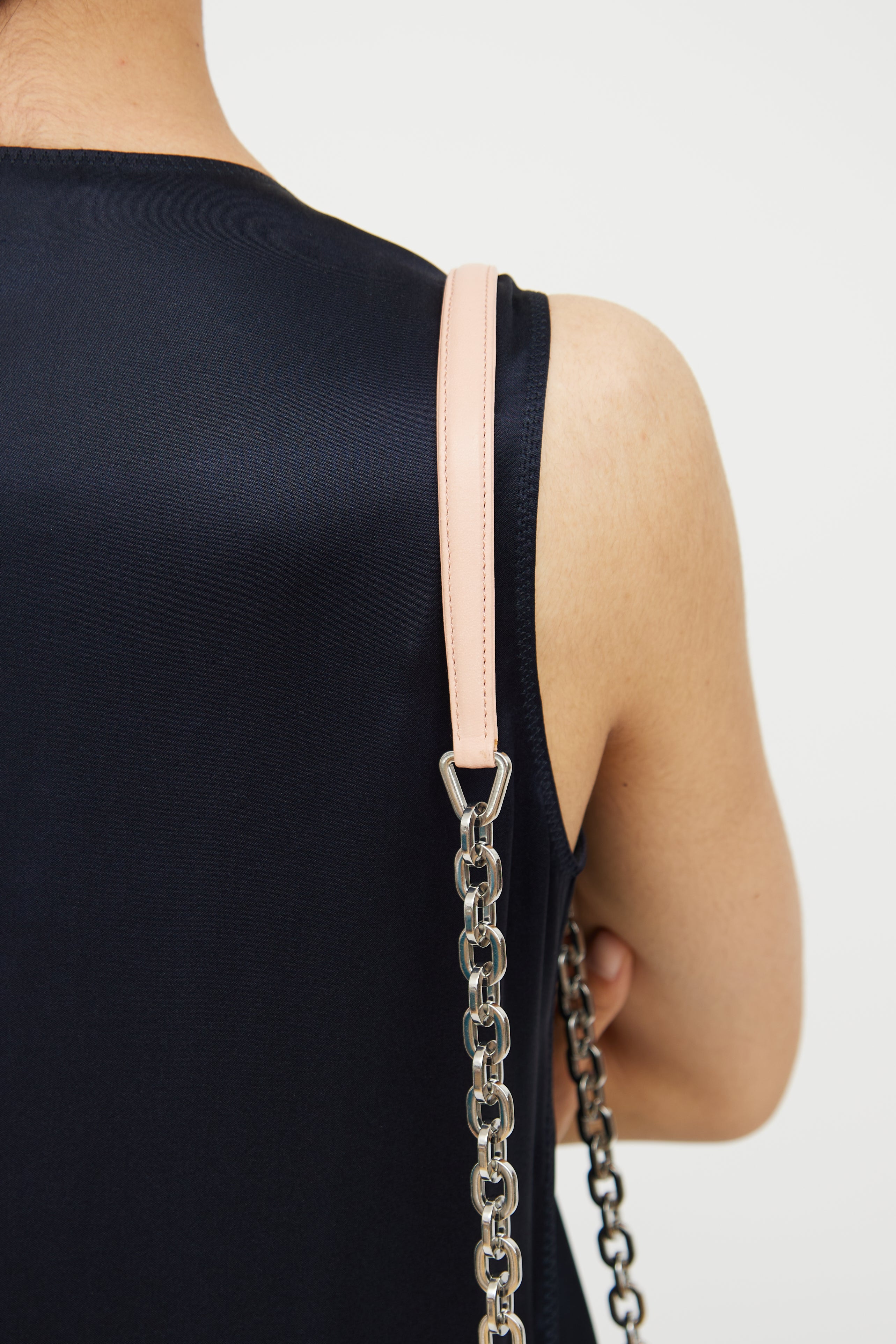 Prada Pink Nappa Gaufre Leather Chain Bag