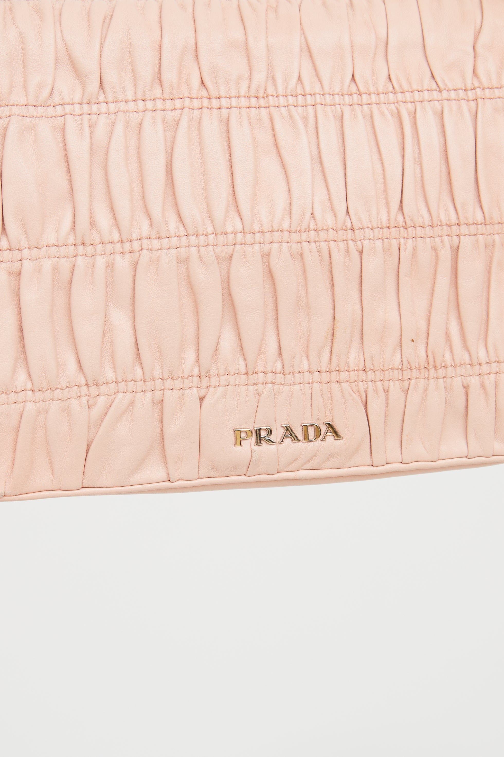 Prada Pink Nappa Gaufre Leather Chain Bag