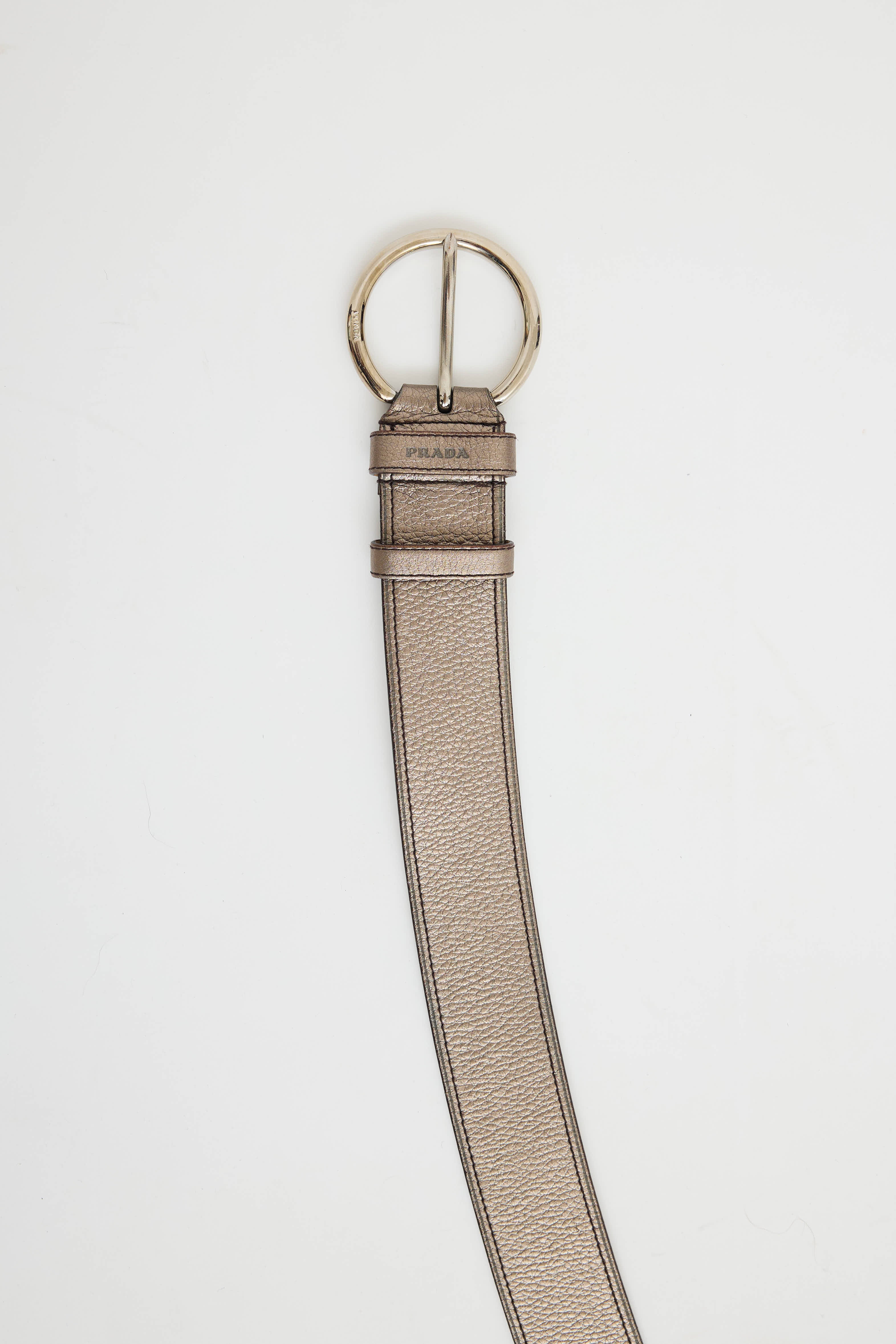 Prada Metallic Grommet Belt