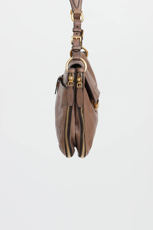 Prada Glace Zip Around Shoulder Bag