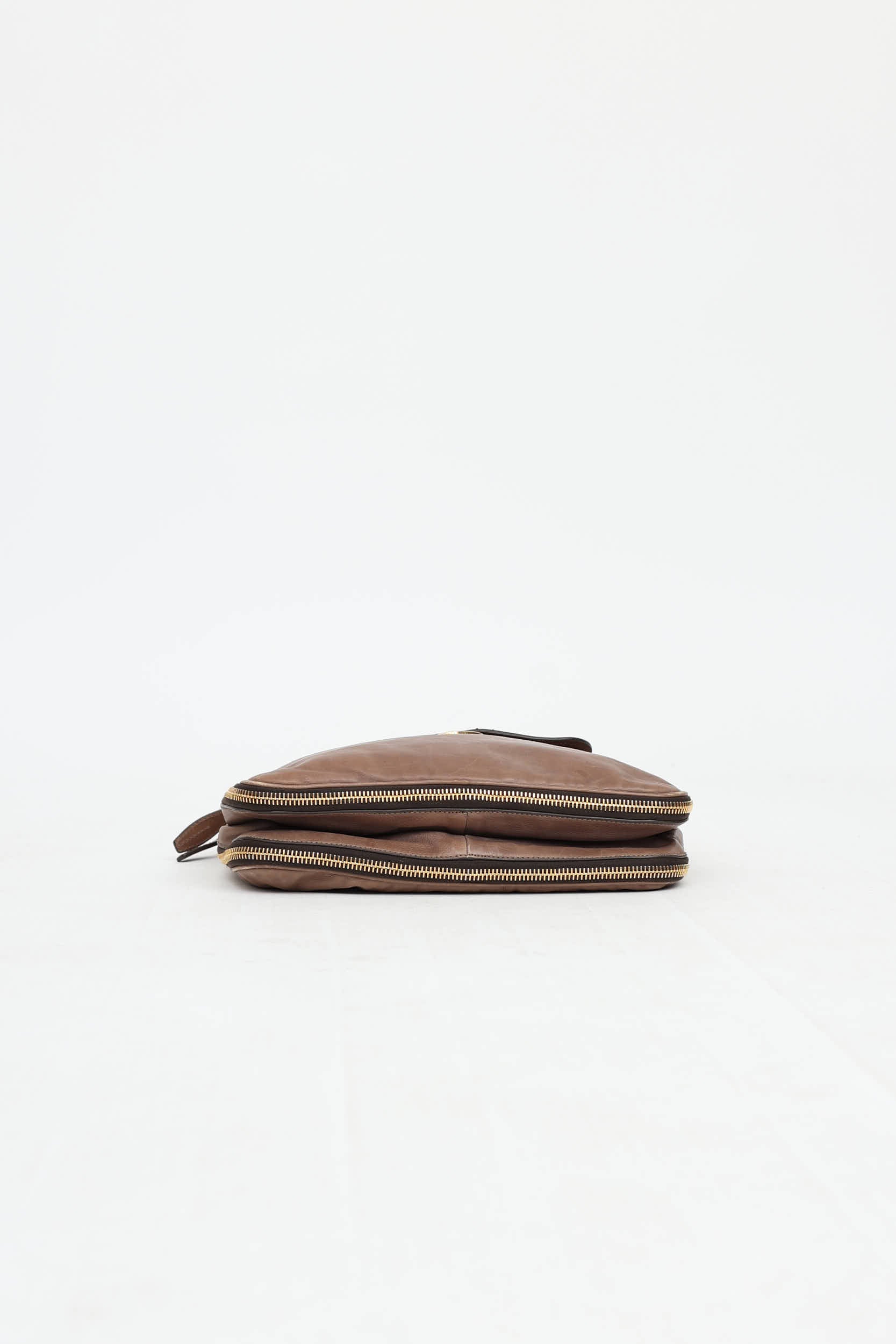 Prada Glace Zip Around Shoulder Bag