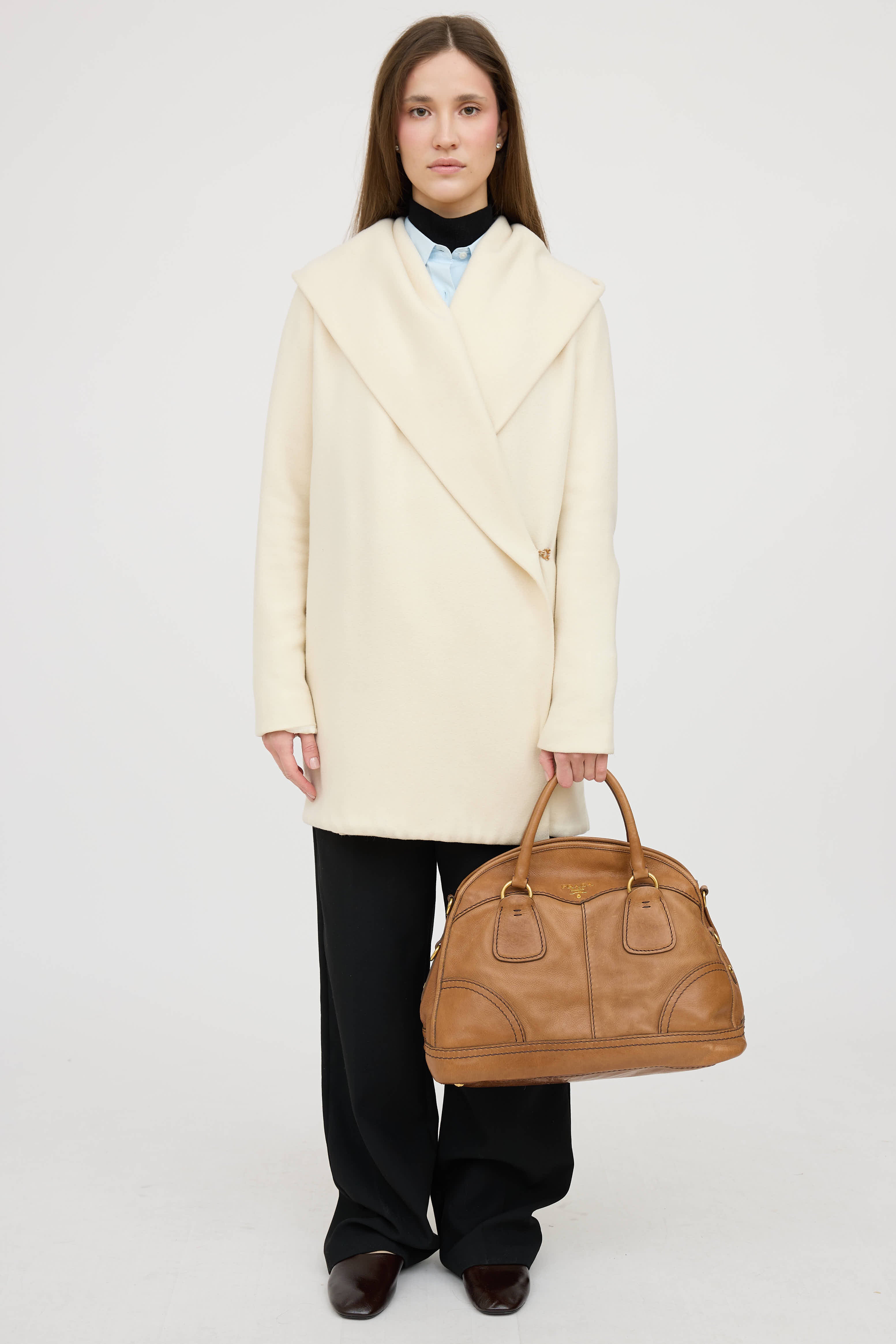 PradaCervo Bauletto Bowler Bag