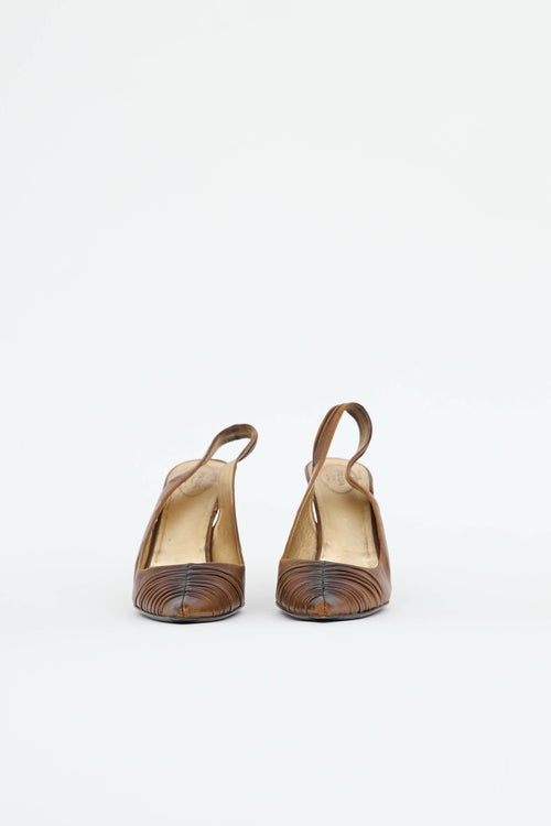 Prada Ruched Slingback Heel