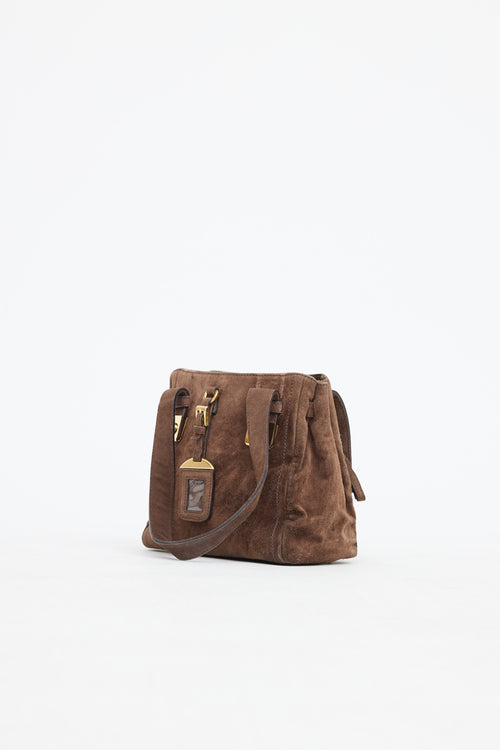 Prada Suede Top Handle Bag