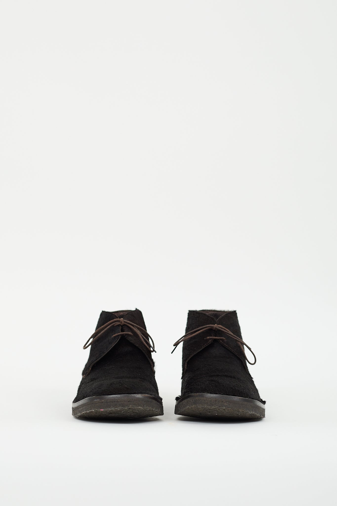 Prada Brown Textured Hair Boot