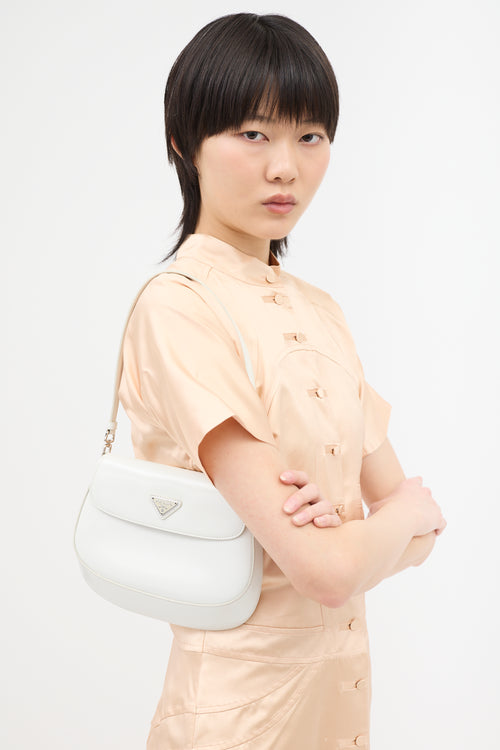 Prada Brushed Leather Small Cleo Bag