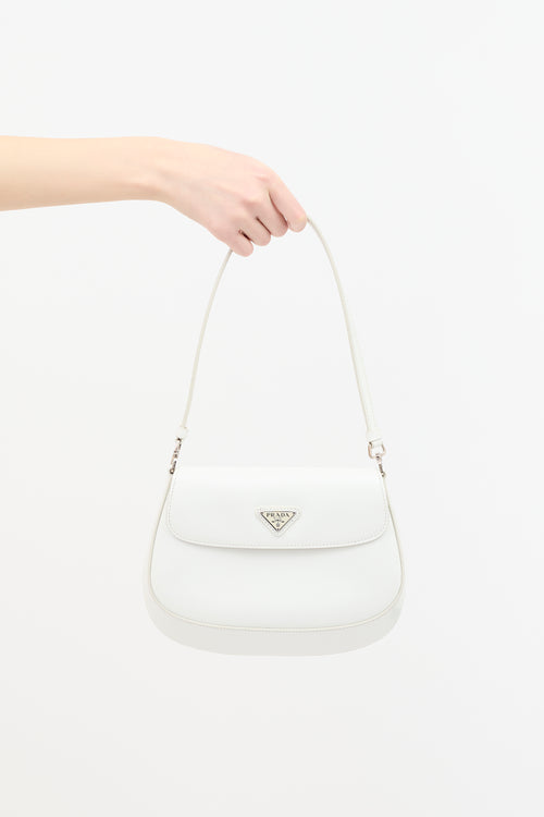 Prada Brushed Leather Small Cleo Bag