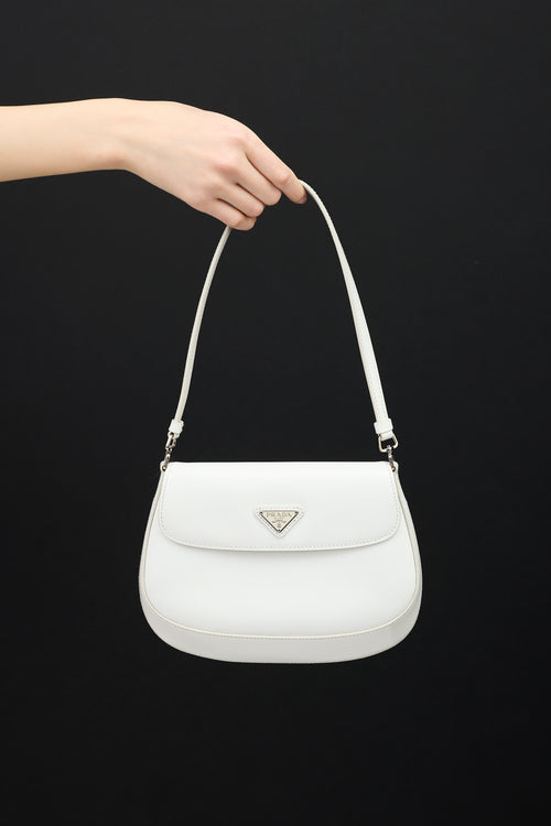 Prada Brushed Leather Small Cleo Bag