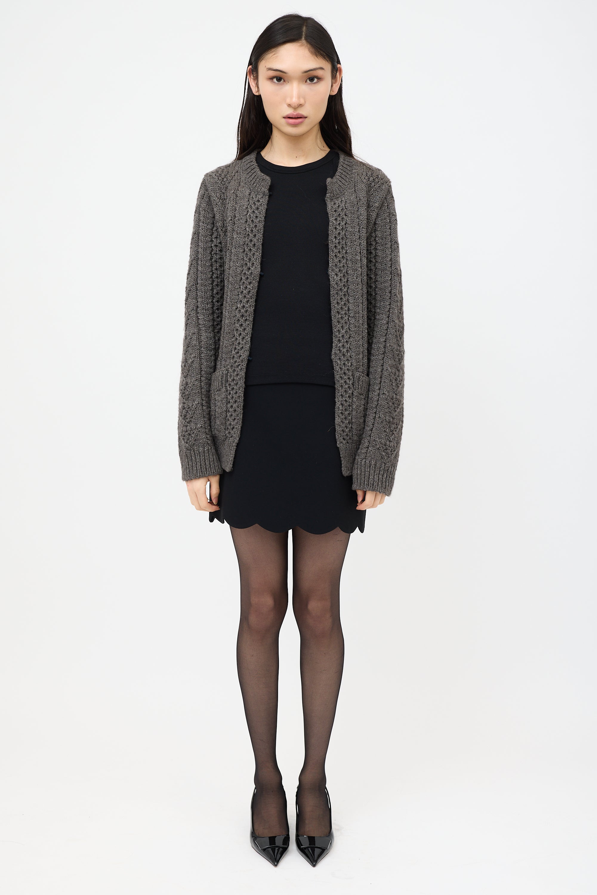 Prada Cable Knit Cardigan