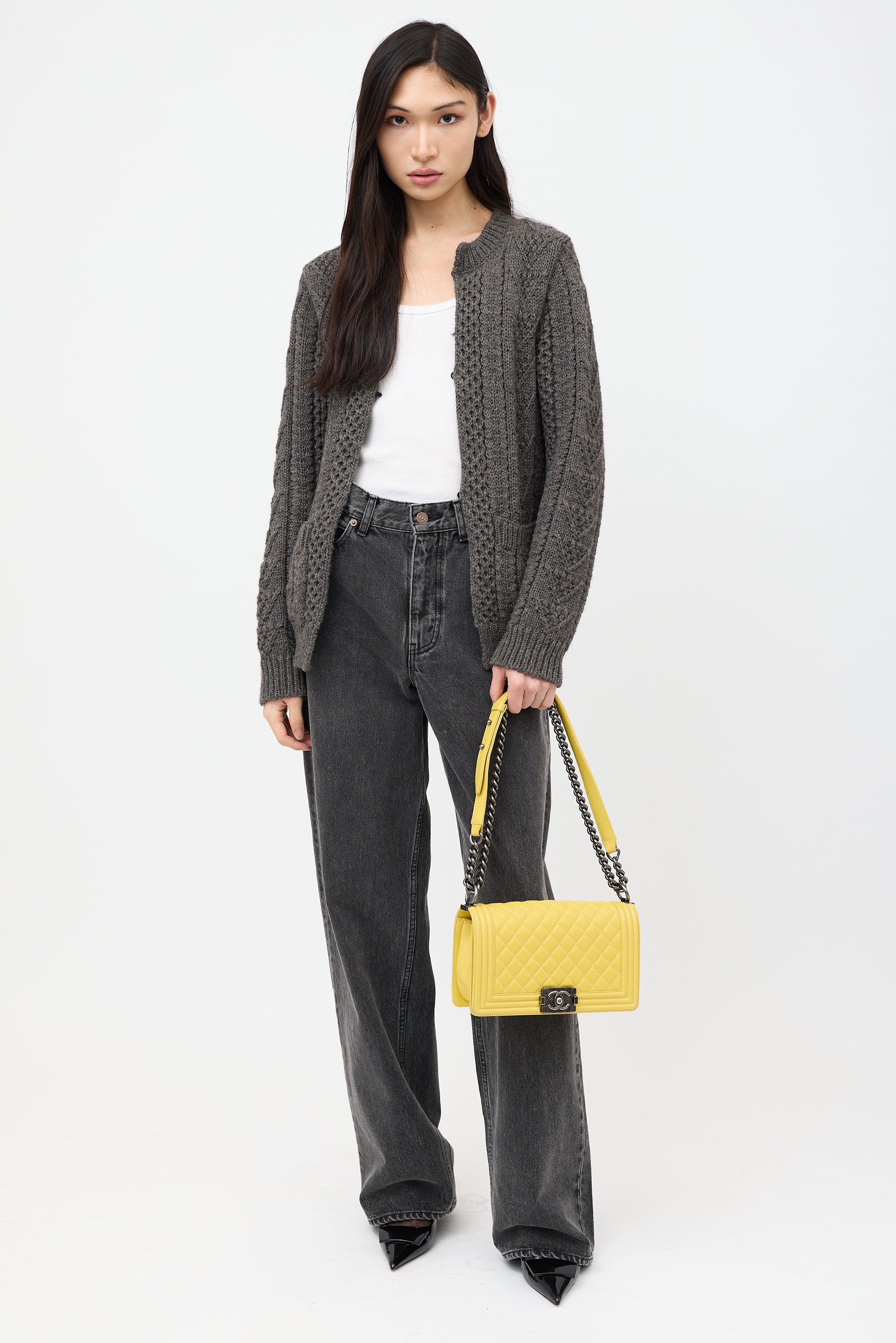 Prada Cable Knit Cardigan