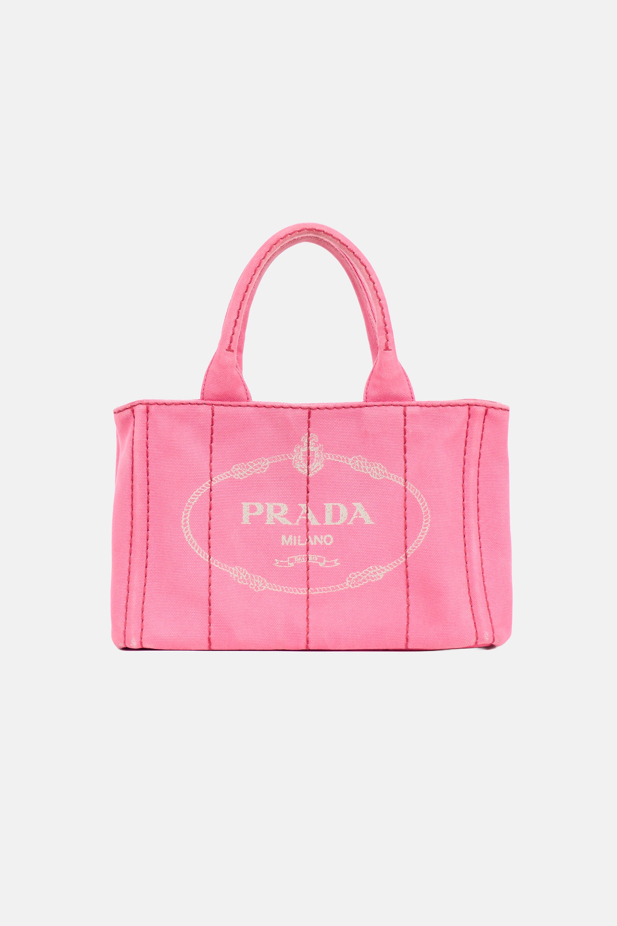 Prada Canvas Small Canapa Tote Bag