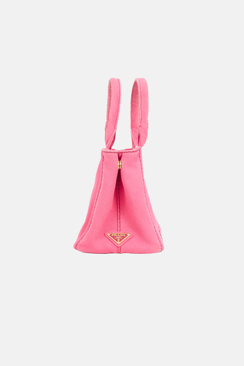 Prada Canvas Small Canapa Tote Bag