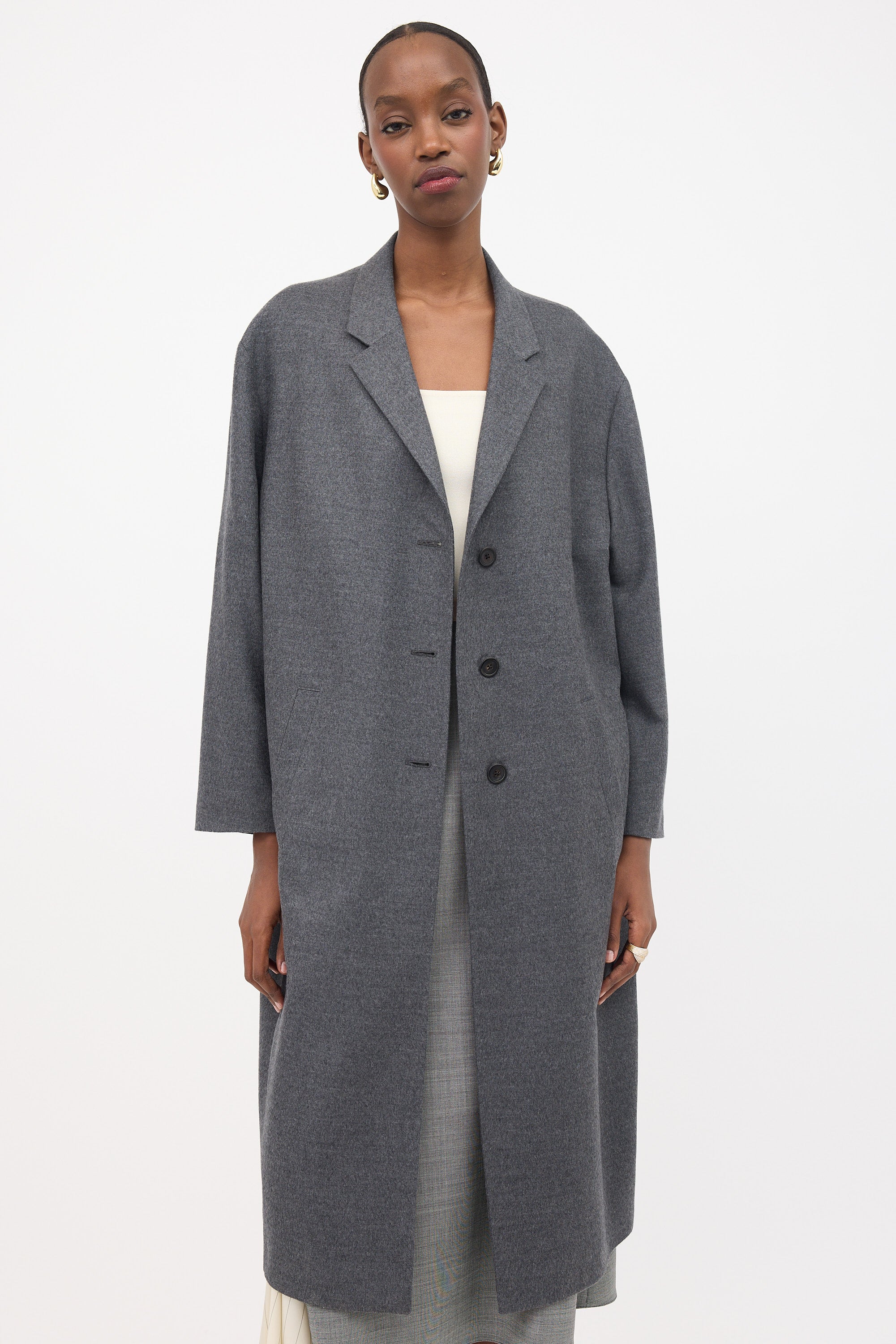 Prada Cashmere & Wool Single Breasted Coat
