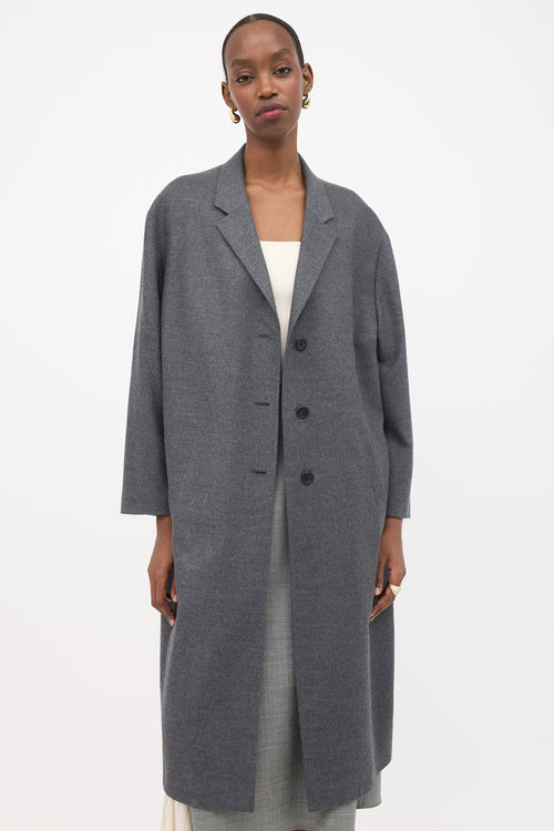 Prada Cashmere & Wool Single Breasted Coat
