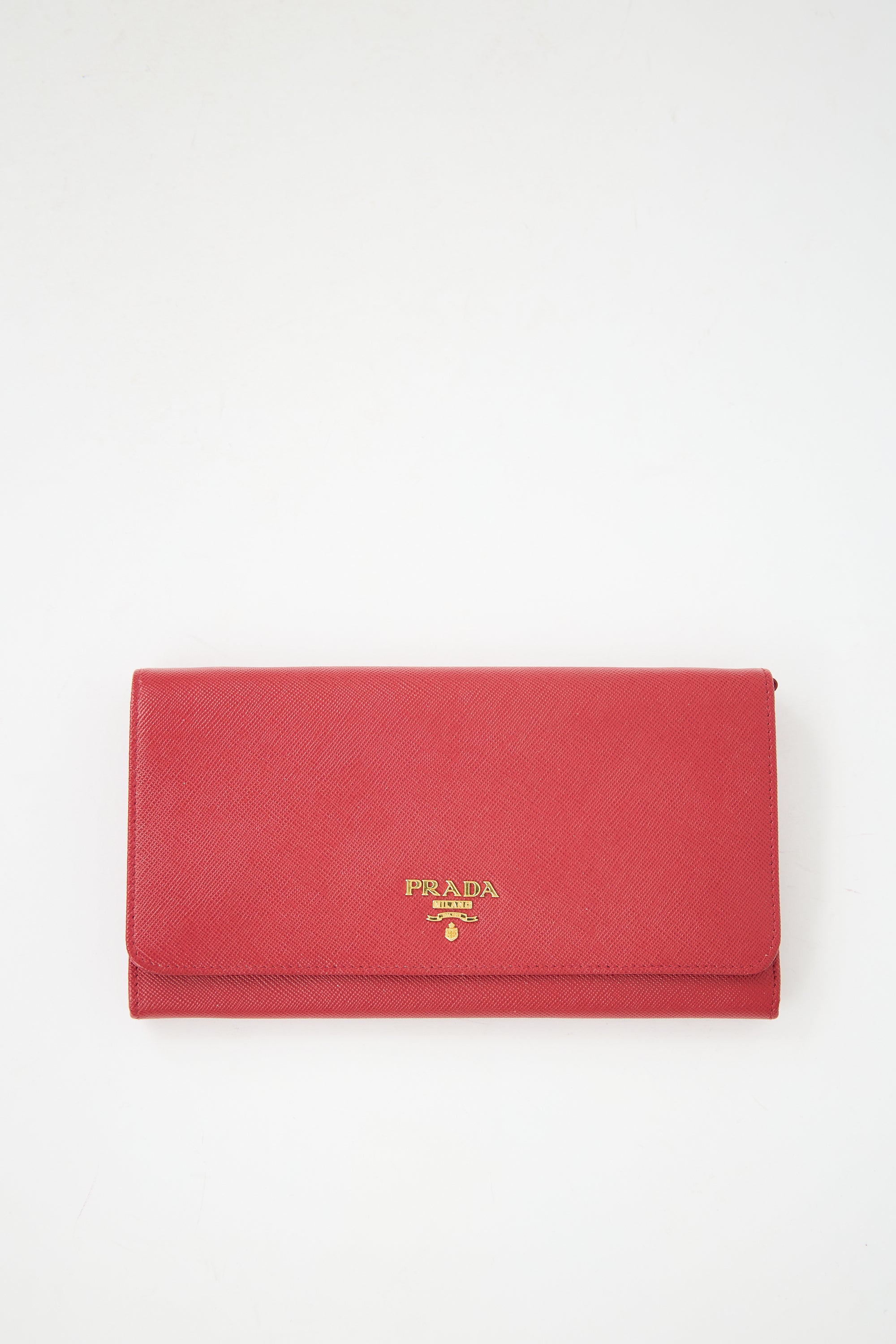 Prada Saffiano Leather Chain Wallet