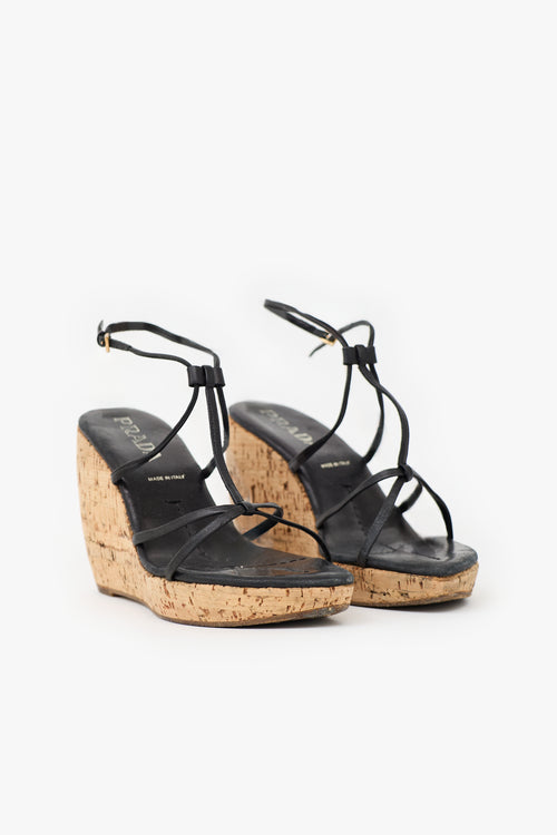 Prada Cork Wedge Sandal