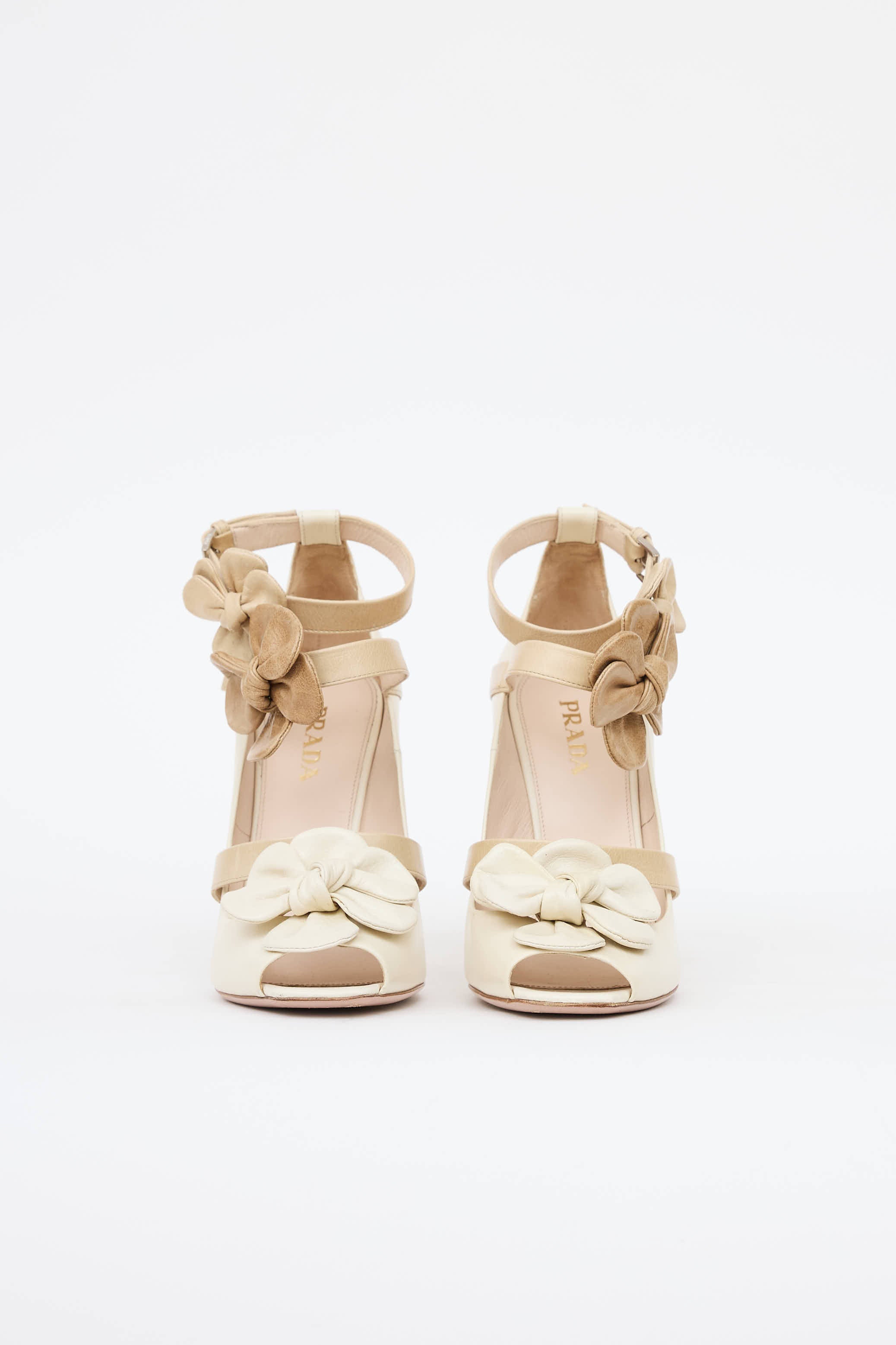 Prada Leather Flower Pump