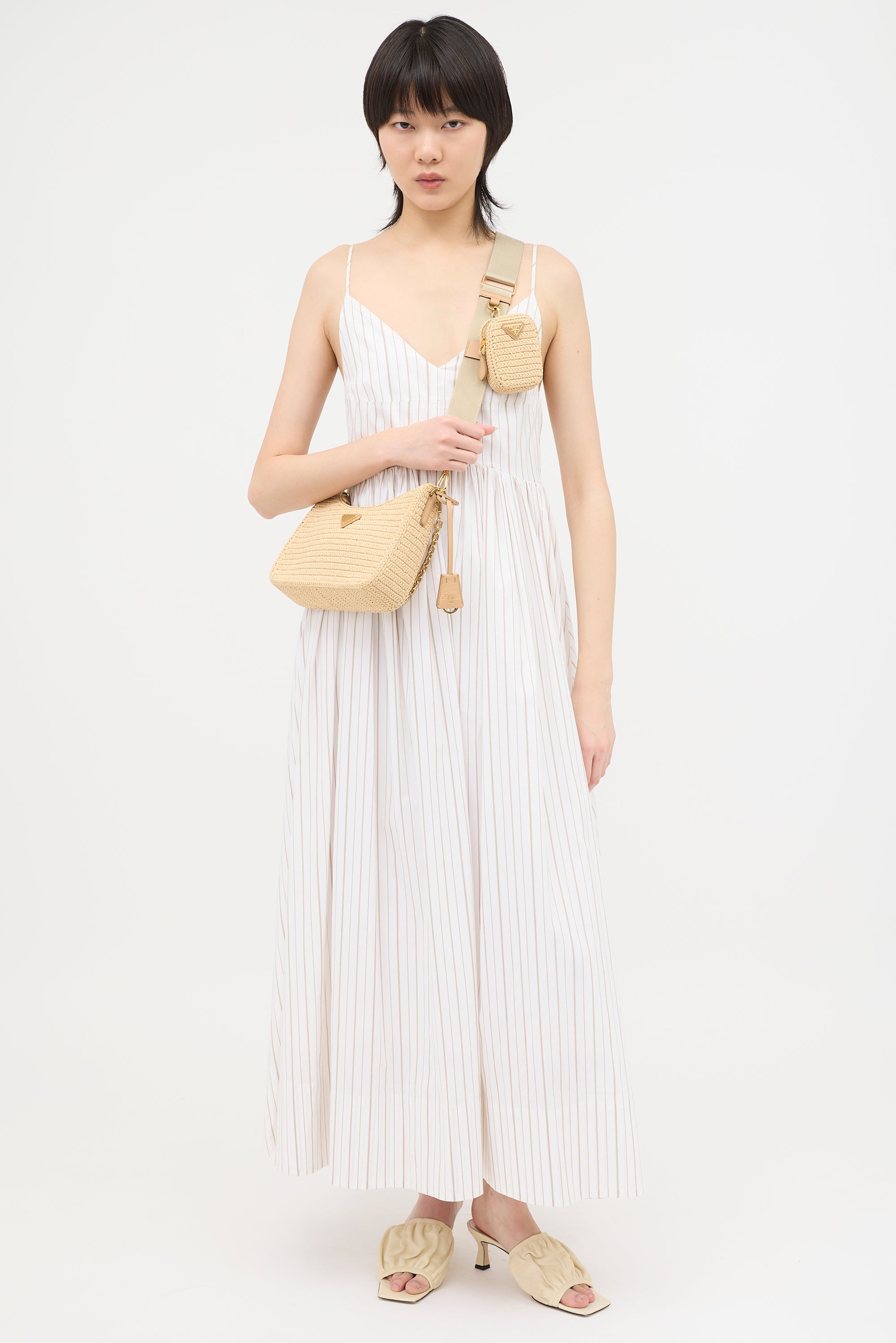 Prada Crochet Raffia Re-Edition 2005 Shoulder Bag