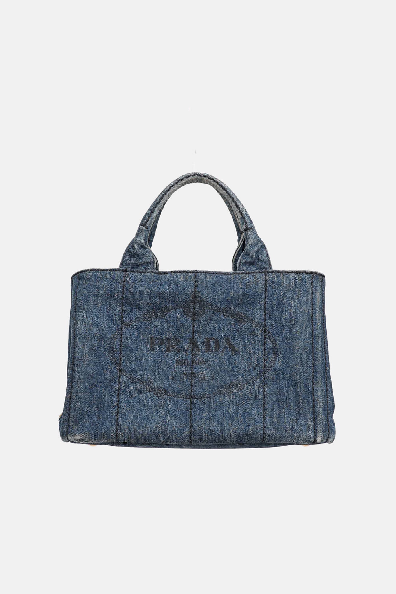 Prada Denim Canapa Tote Bag