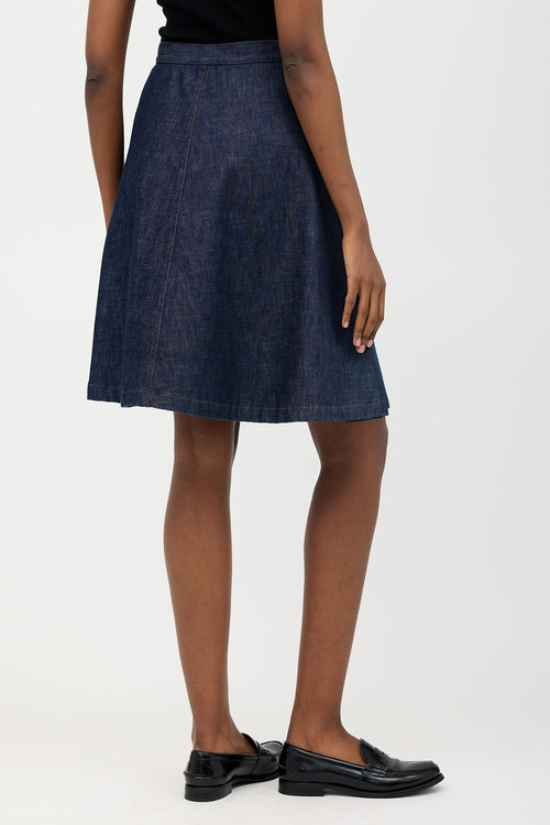 Prada Denim A Line Skirt