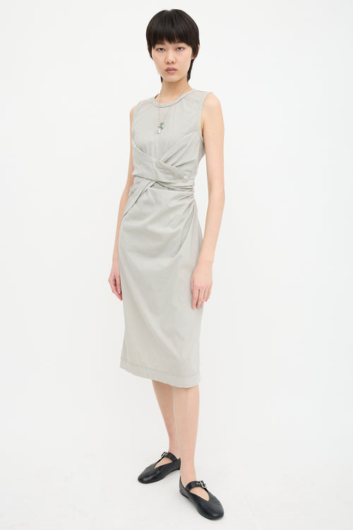 Prada Draped Midi Dress