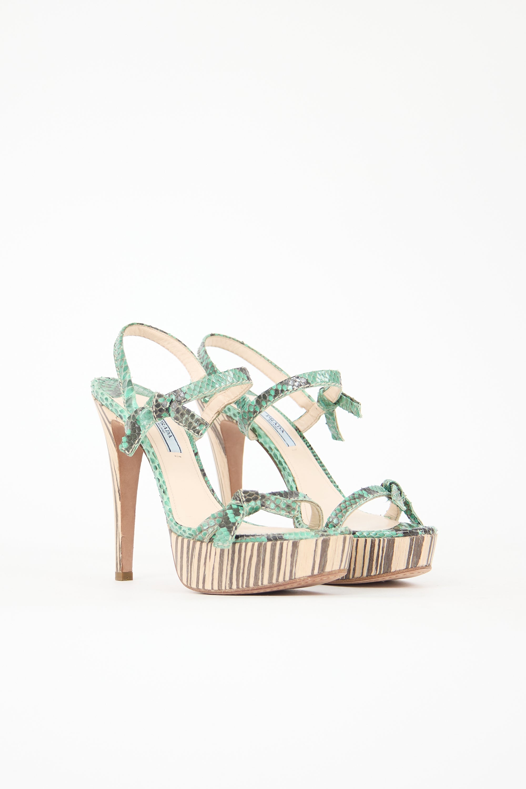 Prada Exotic Leather Platform Heel