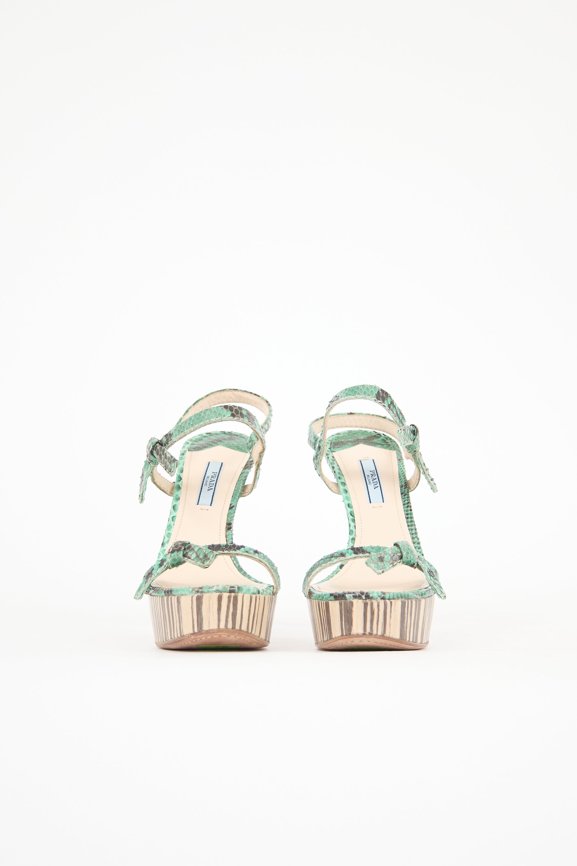 Prada Exotic Leather Platform Heel