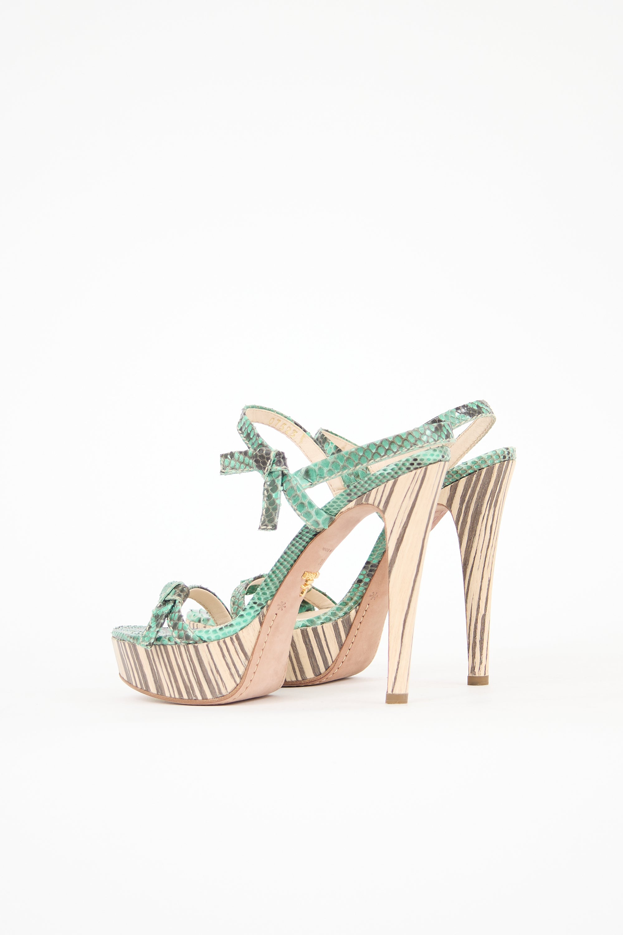 Prada Exotic Leather Platform Heel