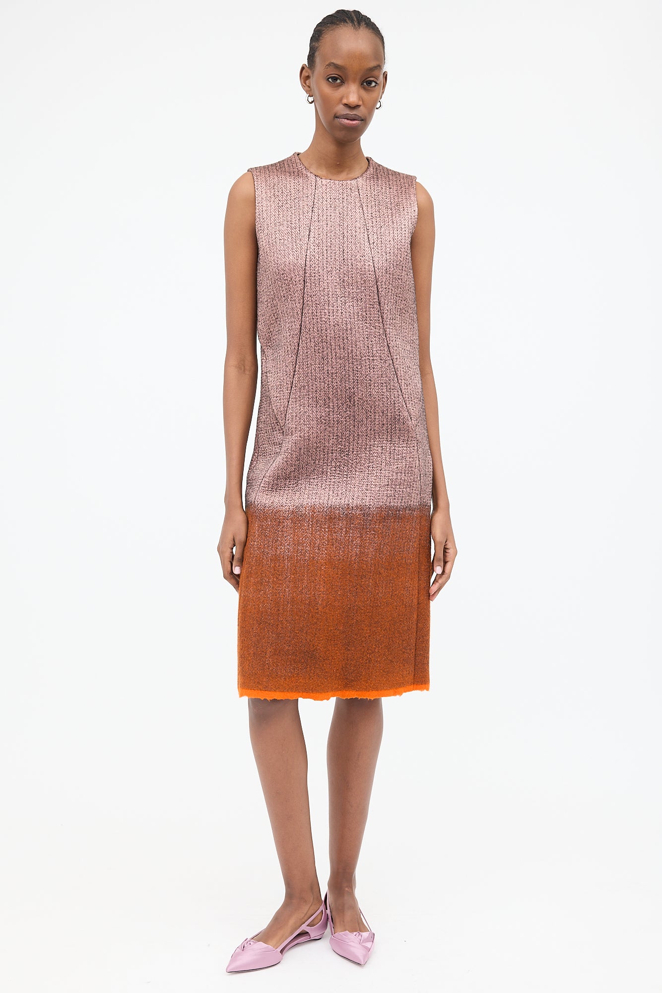 Prada FW 2007 Silk & Wool Two Tone Dress