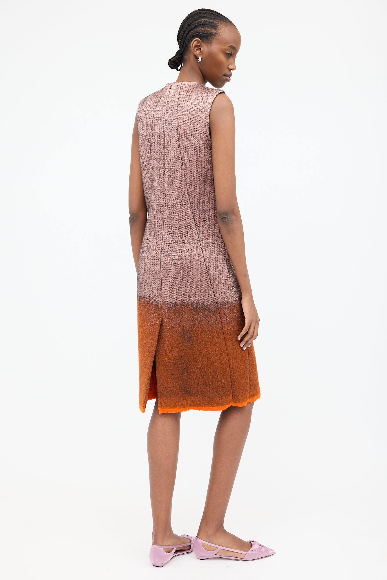 Prada FW 2007 Silk & Wool Two Tone Dress
