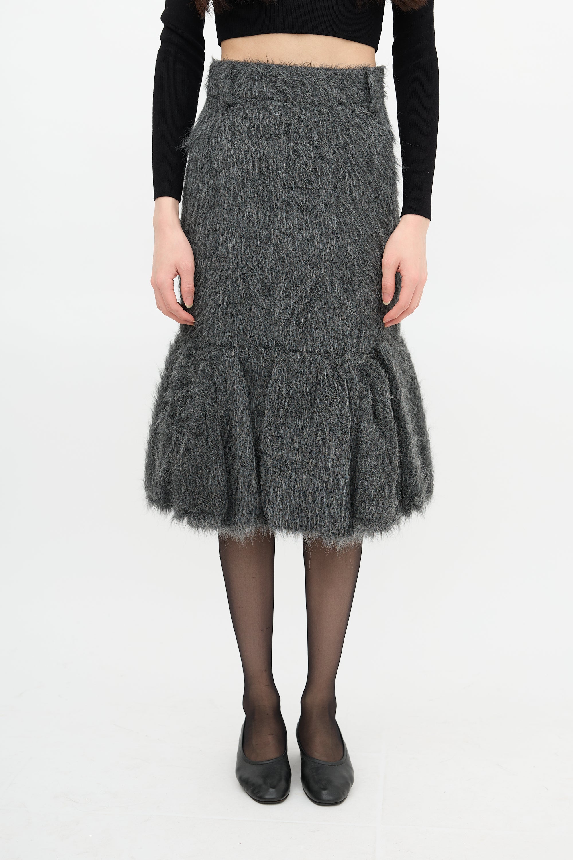 Prada FW 2017 Ruffled Skirt