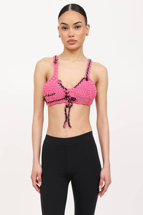 Prada FW17 Wool Knit Bralette Top