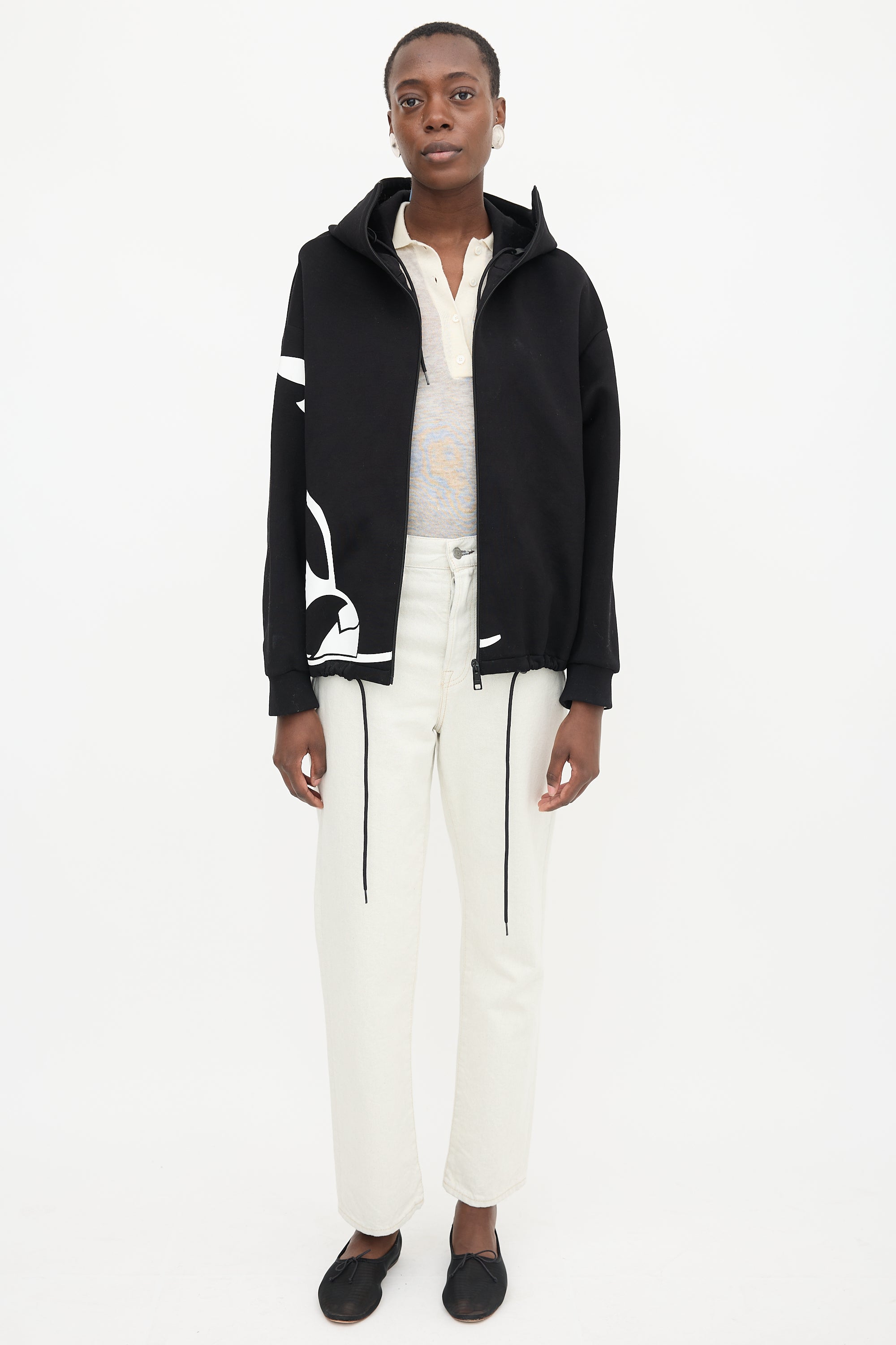 Prada FW 2018 Graphic Zip Hoodie