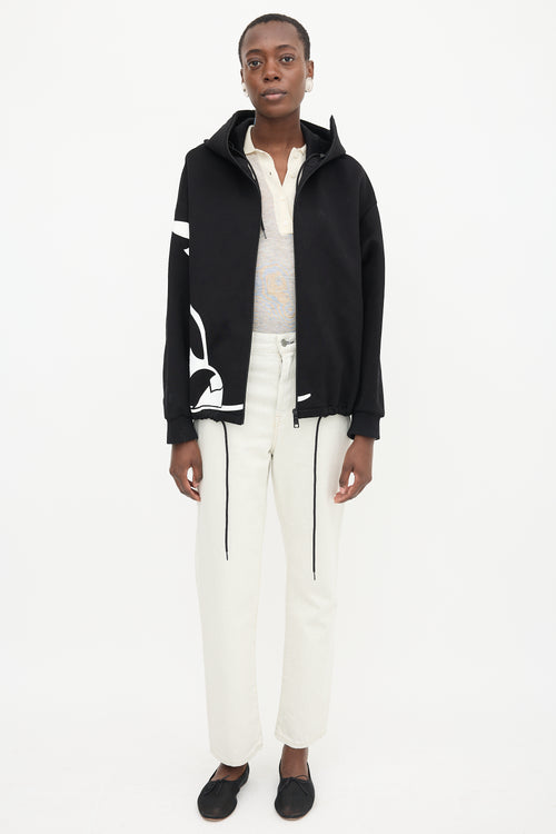 Prada FW 2018 Graphic Zip Hoodie