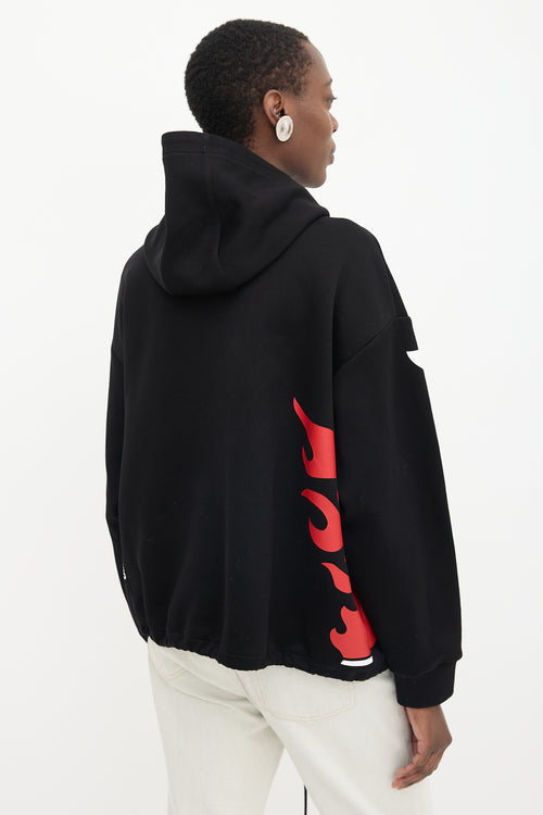 Prada FW 2018 Graphic Zip Hoodie