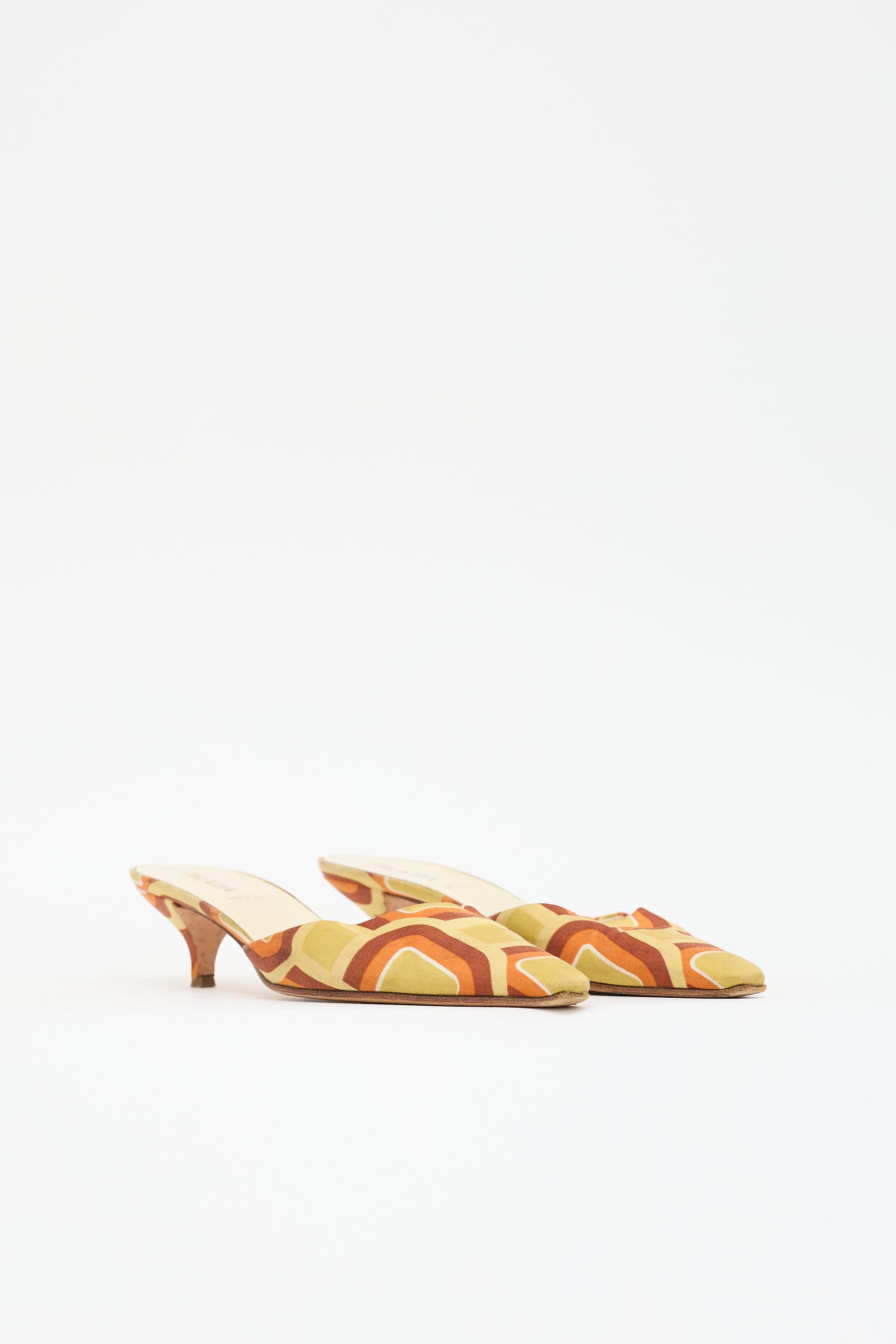 Prada Satin Pointed Toe Mule